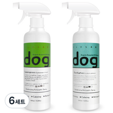 플로랩 강아지 유기농 원료 살균탈취제 레몬그라스향 500ml + 유칼립투스향 500ml, 6세트