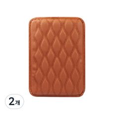 JCP 차량용 팔받침대 슬림쿠션, 브라운, 2개