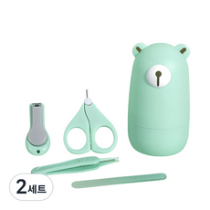VOW 嬰兒指甲鉗套裝, 綠熊, 2組