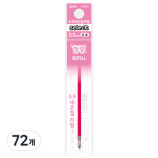 자바펜 콘타입 중성 네온겔 형광 리필심 0.5mm, 분홍, 72개