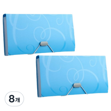 미소로운 13칸 사무용 영수증 정리 아코디언 영수증정리함 B6, 블루, 8개