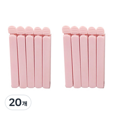 이놀 다용도 밀폐집게, 핑크, 20개