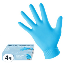 크린스킨 센스 일회용 고무장갑 S, 4개