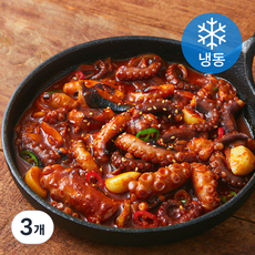 꾸버가 철판떼기 낙지 볶음 (냉동), 3개, 300g