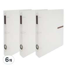 ECO Chungwoon 彩色芯片 D型環活頁夾 3cm A4 3孔, 透明, 6個