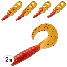 Berkley 貝克力 PowerBait Power K 蛆蟲擬餌 4cm 15入, 2個, 機油色, 18g