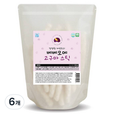 베베모메 유아용 유기농 스틱 떡뻥, 고구마, 30g, 6개