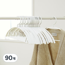 가쯔 라운드 회전 어깨뿔 방지 논슬립 니트 옷걸이, 화이트, 90개