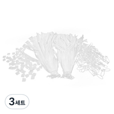 禮品袋 禮物包裝網袋 100入 + 包裝夾 100入, 白色, 3套