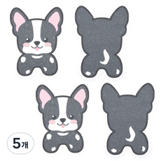 써니엔조이 제로웨이스트 식물성 셀룰로오스 생분해 압축수세미 프렌치불독, 4개입, 5개