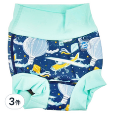 Splash About Happy Nappy Duo 銀離子3D雙層游泳尿布褲 6-12個月, 大型(L), 3件