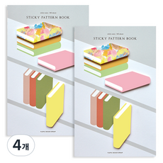 PLEPIC 自黏圖案書標籤便條紙, 4個, 09 藝術本, 60張