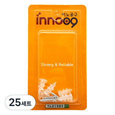 이노공구 석고보드용 천공 앙카 투명 5pcs NIT512, 25세트