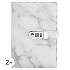 MAME 秘密萬年日記本 附鎖筆記本 秘密日記本, 2個, 灰色