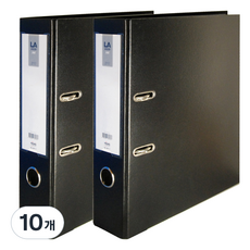 위즈오피스 LA 레버아치바인더 민 7cm, 10개, 블랙