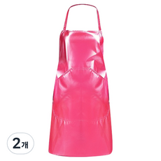 World Clean 單面防水口袋圍裙 小, 亮面粉, 2個