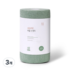 감성주방 버블수세미 60p, 제이드그린, 3개