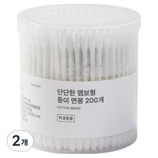 JAJU 硬實壓花紙質棉花棒, 2個