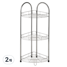 코멧 3단 스텐 코너선반 소, 2개