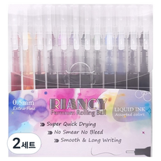 東亞PMS 液體高級墨水中性筆 0.5mm 12色套組, 混合色, 2套