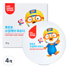 엔비베베 뽀로로 수딩케어 파우더, 25g, 4개
