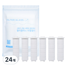 필터클래스 네이처리빙 물쎈 블라썸 샤워기 호환 필터, 24개, 무향