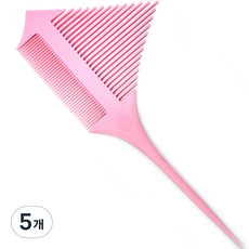 그레이거 발레아주 옴브레 솜브레 삼각형 위빙콤 염색빗, 핑크, 5개