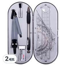 deLi 得力 Thumbsmine 現代圓規8件組 銀色, 2套, 單一顏色