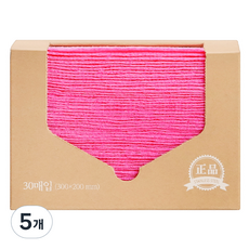 Login 一次性抽取式菜瓜布, 粉紅色, 5個, 30入