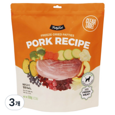 트러스티푸드 전연령 강아지 동결건조 포크 사료 패티, 150g, 3개