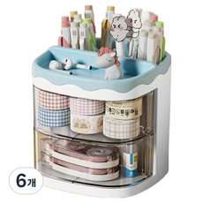 KODACHIEF 데스크정리함 23타입 11 x 11.5 x 11 cm, 블루, 6개
