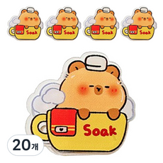 이홈베이킹 카피바라 집게 클립 찻잔, 4 x 3.8 cm, 1개입, 20개