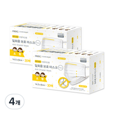 프로그 오리오 일회용 보호 마스크 소형 KFAD, 30개입, 4개