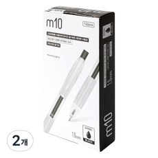 morning glory M10超低黏度筆 1mm 12入, 黑色, 2個