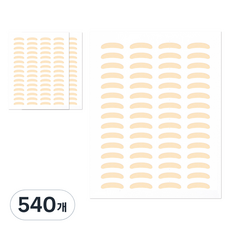 THEBOON 羽毛裸色單面雙眼皮貼, 540個, 裸色 CS型
