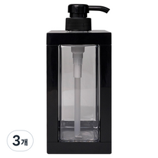 inbloom 簡潔廚房清潔劑方形按壓瓶 一般型 750ml, 黑色, 3個