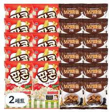 DANA 간식박스 4호 사조 전자레인지용 팝콘 오리지날 80g x 10p + 금풍제과 검은콩깨 보리마을 건빵 30g x 12p 세트, 1.16kg, 2세트