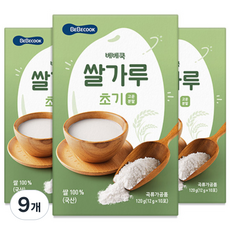 베베쿡 유기농 쌀가루 초기 10p, 120g, 9개