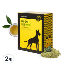 프로도기 강아지 대용량 패키지 노스멜 배변 패드 그린티향, 120개입, 2개