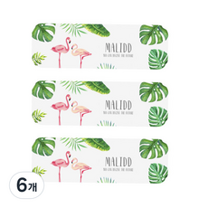 윰스 규조토 프린팅 비누 받침대, 플라밍고, 6개