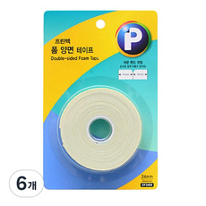 프린텍 폼 양면테이프 /24mm x 4m, 6개