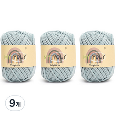 samnamtteugaesil My Poly 編織線 120g, 08 褪色薄荷綠, 9個