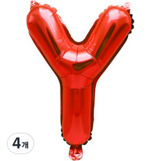 Pang Party 字母氣球 Y 40cm, 4個, 紅色