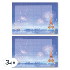 마음더하기 원고지 가로형 메모지 2p 세트, 파리의 밤, 3세트