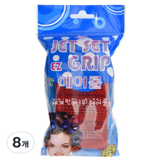 Jet Set 髮捲 39mm, 紅色, 8個