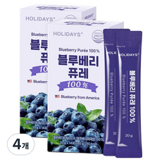 홀리데이즈 블루베리 퓨레 14p, 280g, 4개