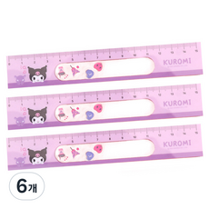 산리오 캐릭터 쉐이커 눈금자 15cm, 쿠로미, 6개