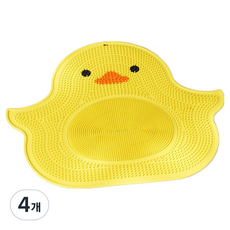 올이즈유 발닦이 풋브러쉬 옐로우, 300g, 4개, 1개입