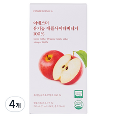 에스더포뮬러 여에스더 유기농 애플사이다비니거 14p, 4개, 210ml