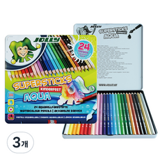 졸리 아쿠아 수채 색연필, 24색, 3개